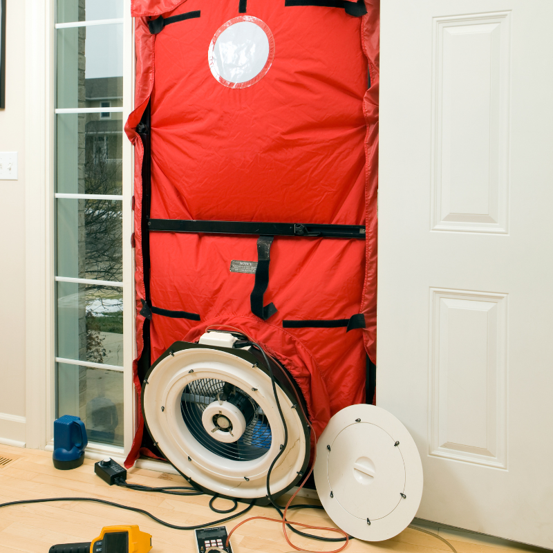 Home air sealing test