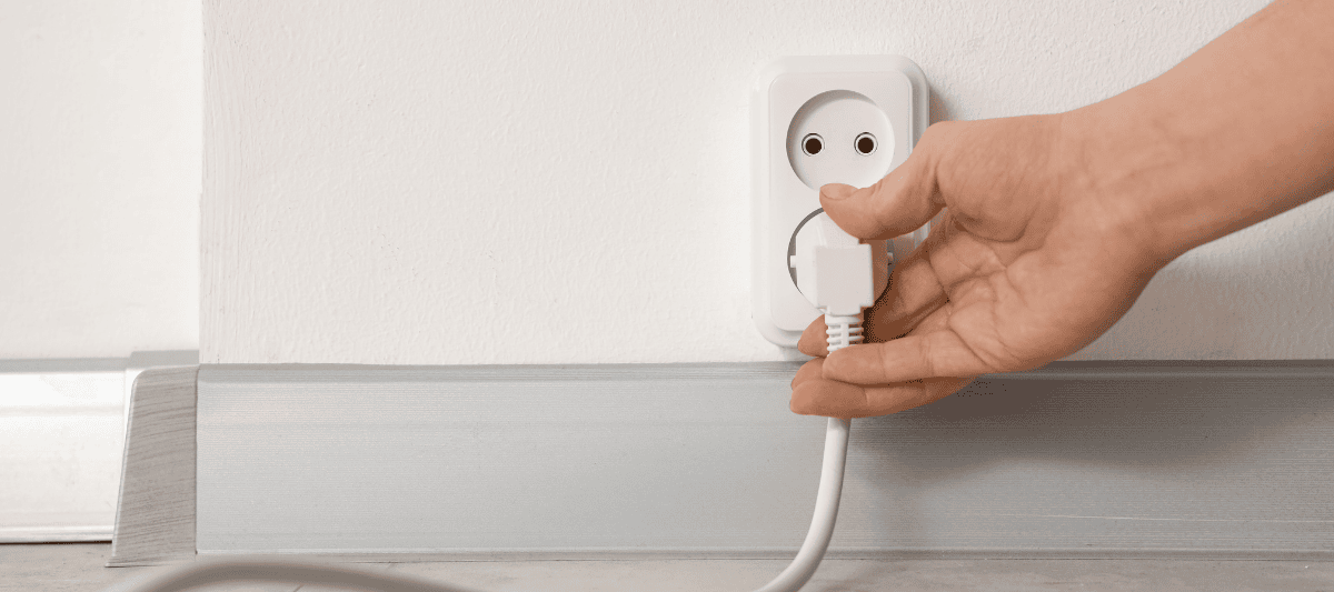 Unplugging a wall unit